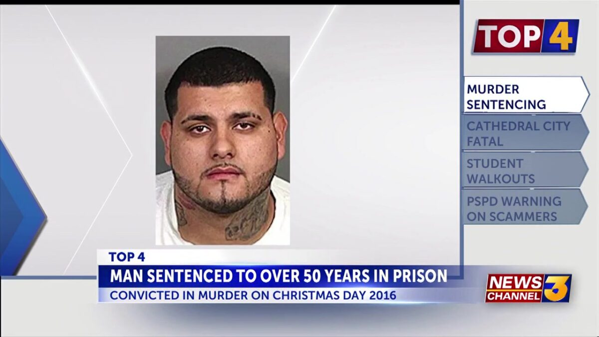29-year-old man sentenced to more than 50 years in prison for Palm Desert Christmas Day murder
