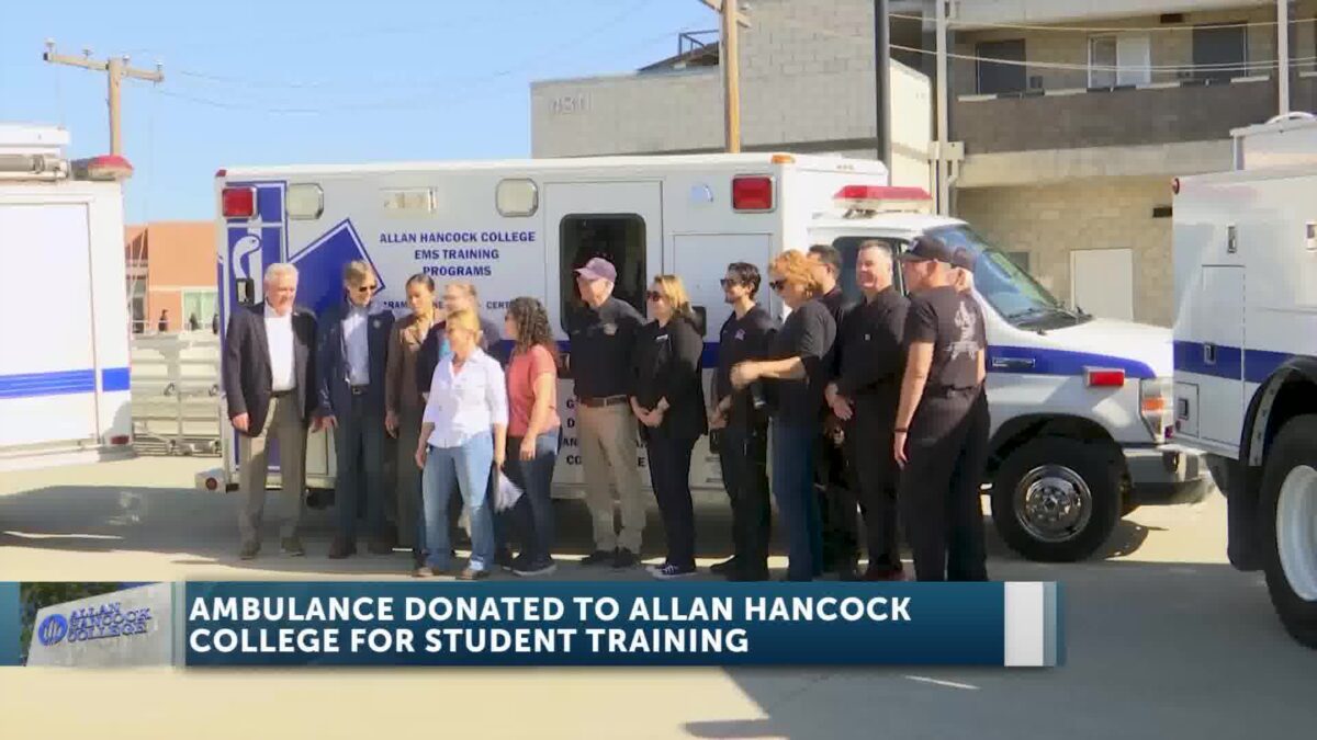 Santa Barbara County Donates Ambulance To Hancock’s Public Safety Training Center