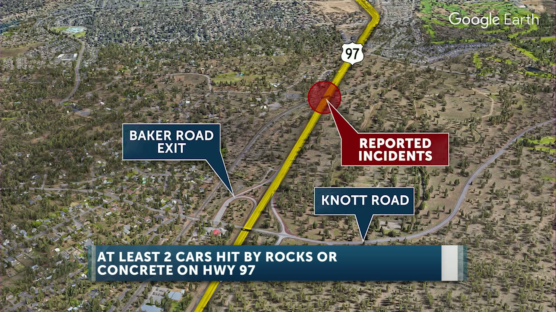 “IT WAS VERY SCARY”: Local resident reacts to Highway 97 incident; at least 2 cars have been damaged