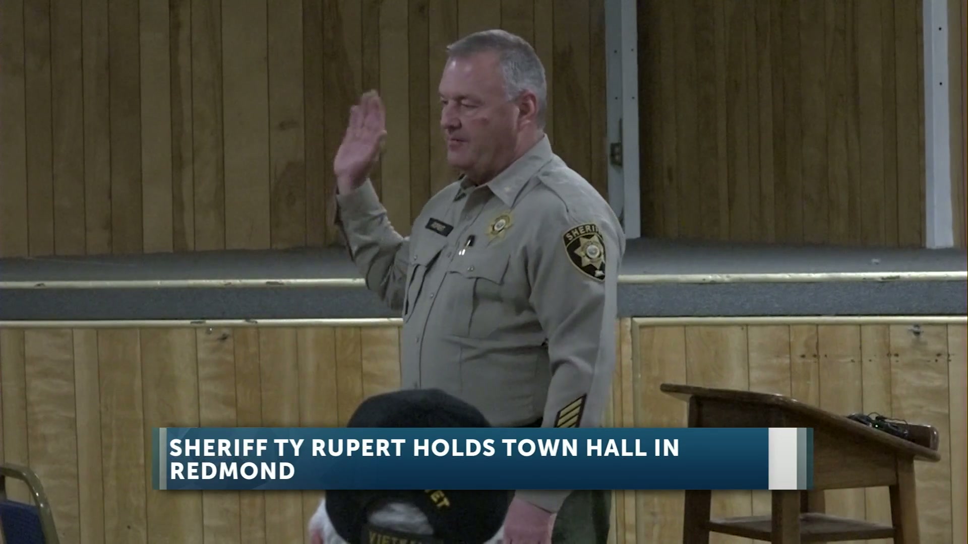 Sheriff Ty Rupert stresses transparency and honesty at town hall meeting in Redmond