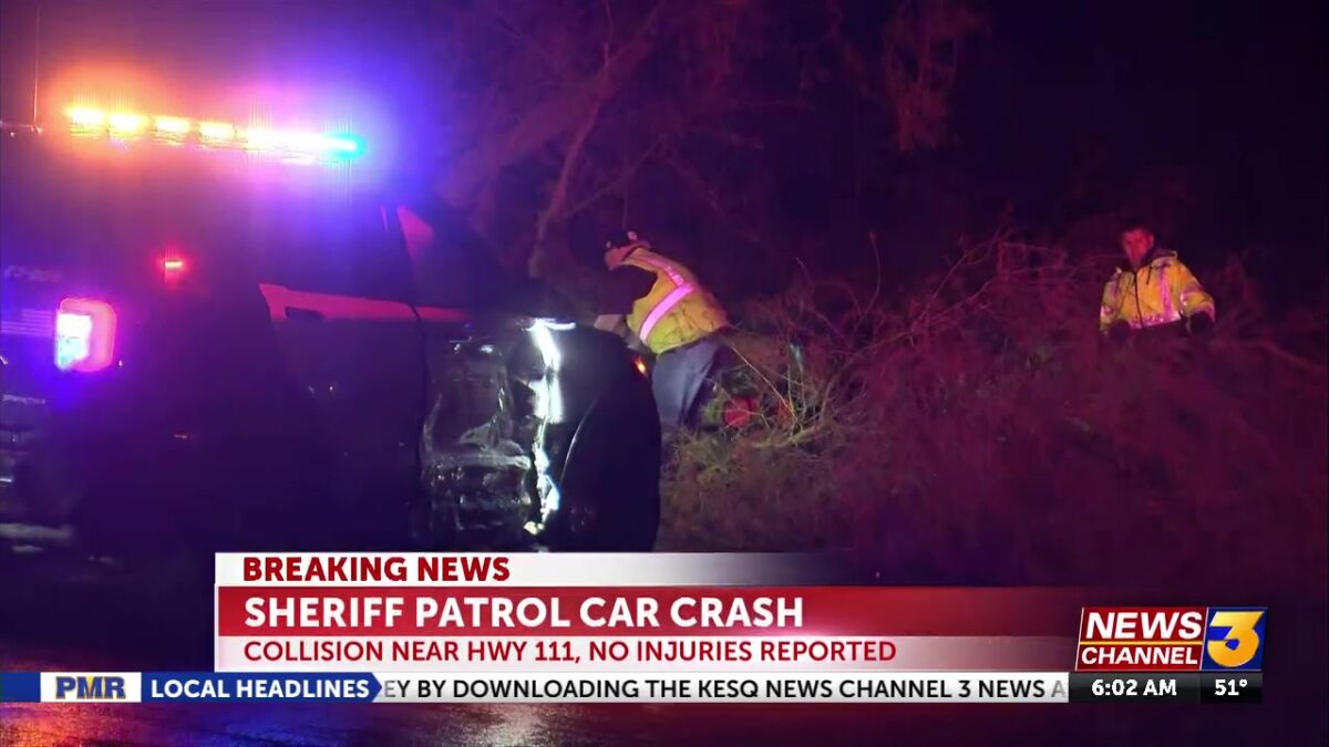 Sheriff’s patrol vehicle involved in crash in Rancho Mirage; no injuries reported