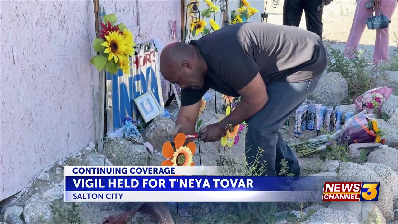 Community holds vigil for 17-Year-Old T’Neya “TT” Tovar in Salton City