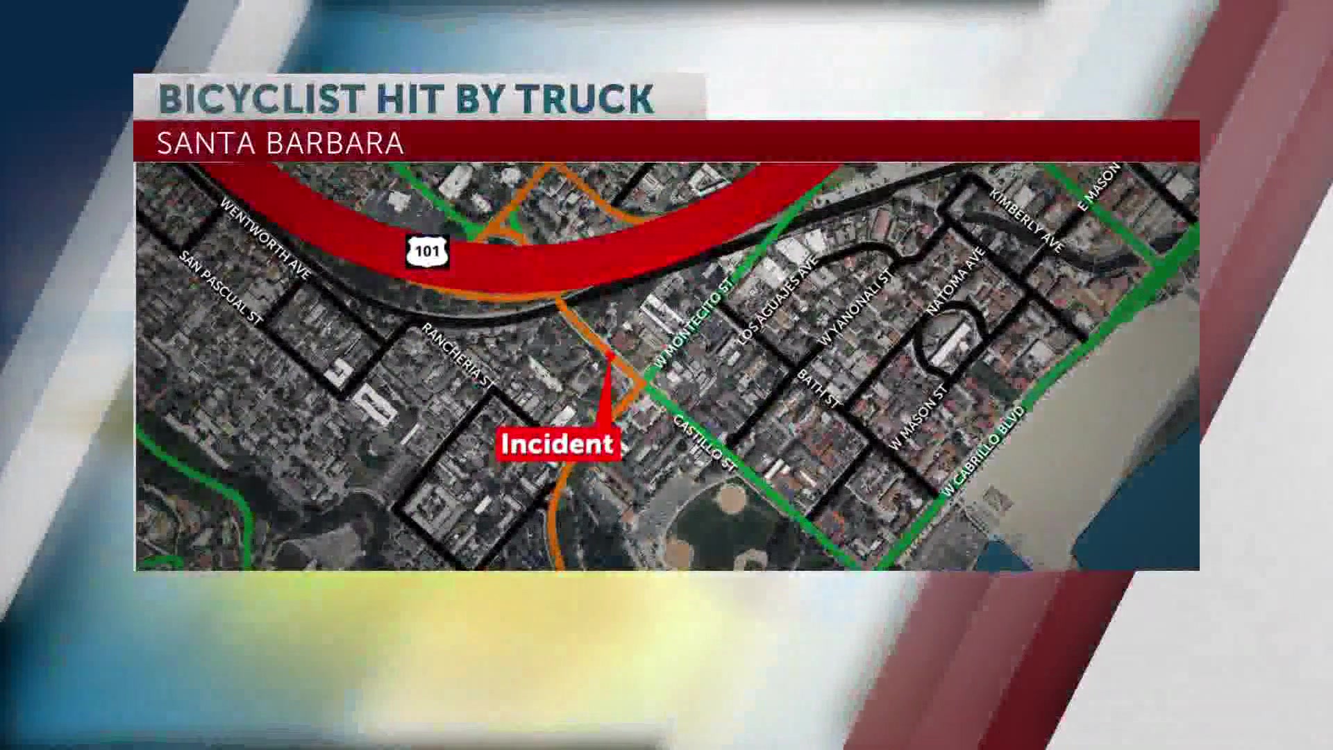 Biker injured after car crash in Santa Barbara