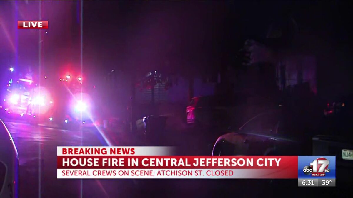 No injuries reported after house fire in Jefferson City