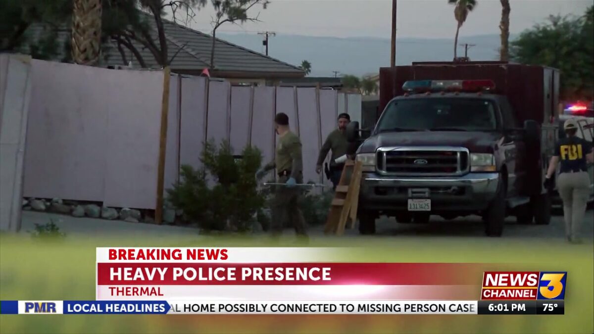 FBI search Thermal home possibly connected to missing person case
