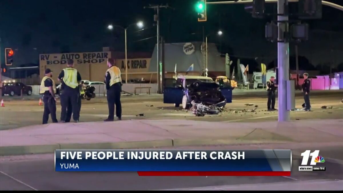 Five injured in crash on 24th Street in Yuma