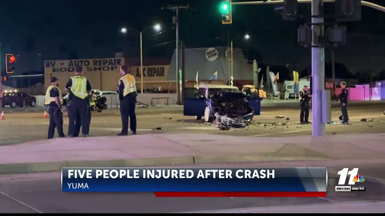 Five injured in crash on 24th Street in Yuma