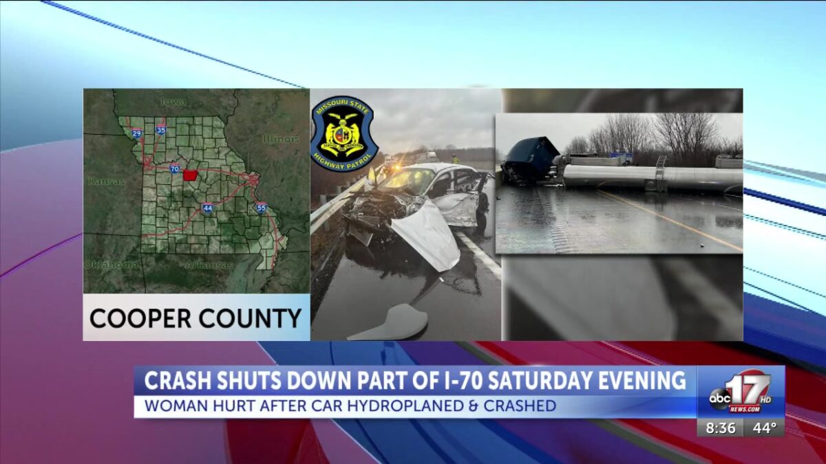 Cooper County crash leaves woman injured