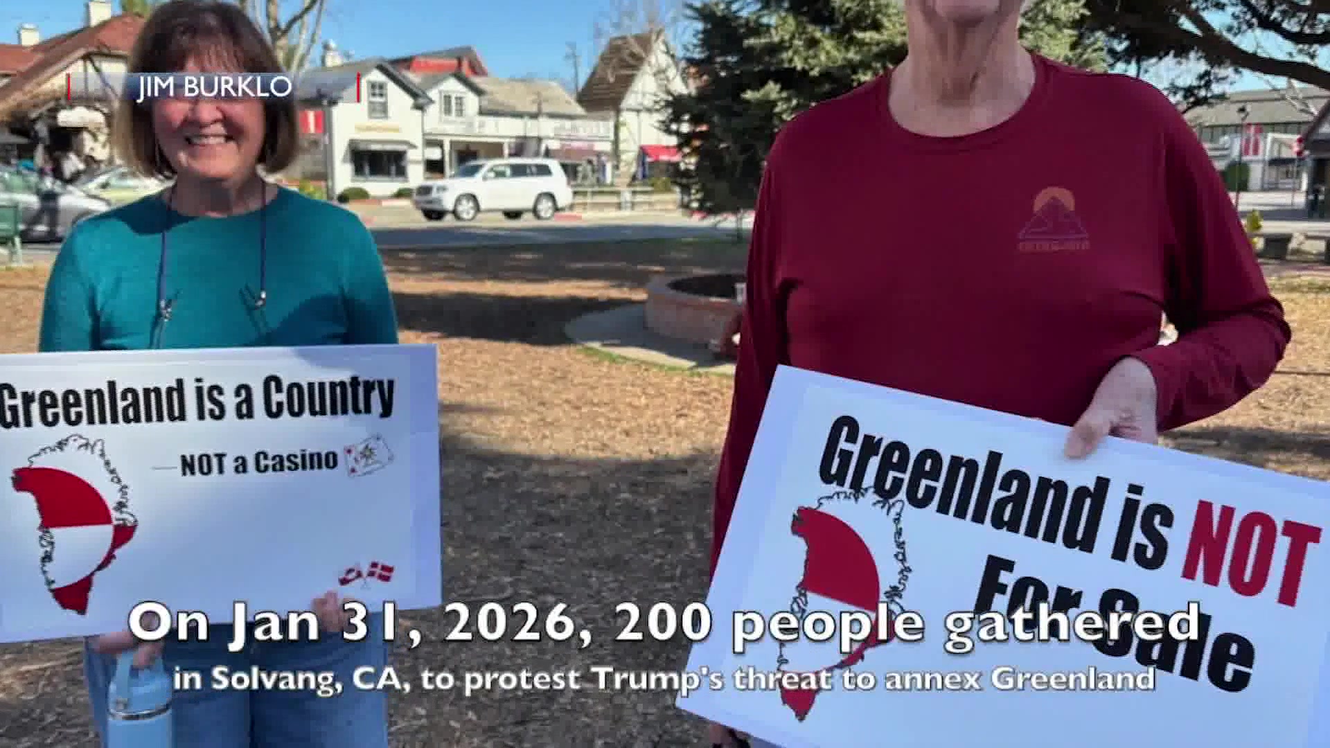 Solvang residents protest potential Greenland occupation