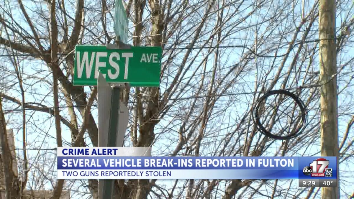 Guns stolen in Fulton vehicle break-ins