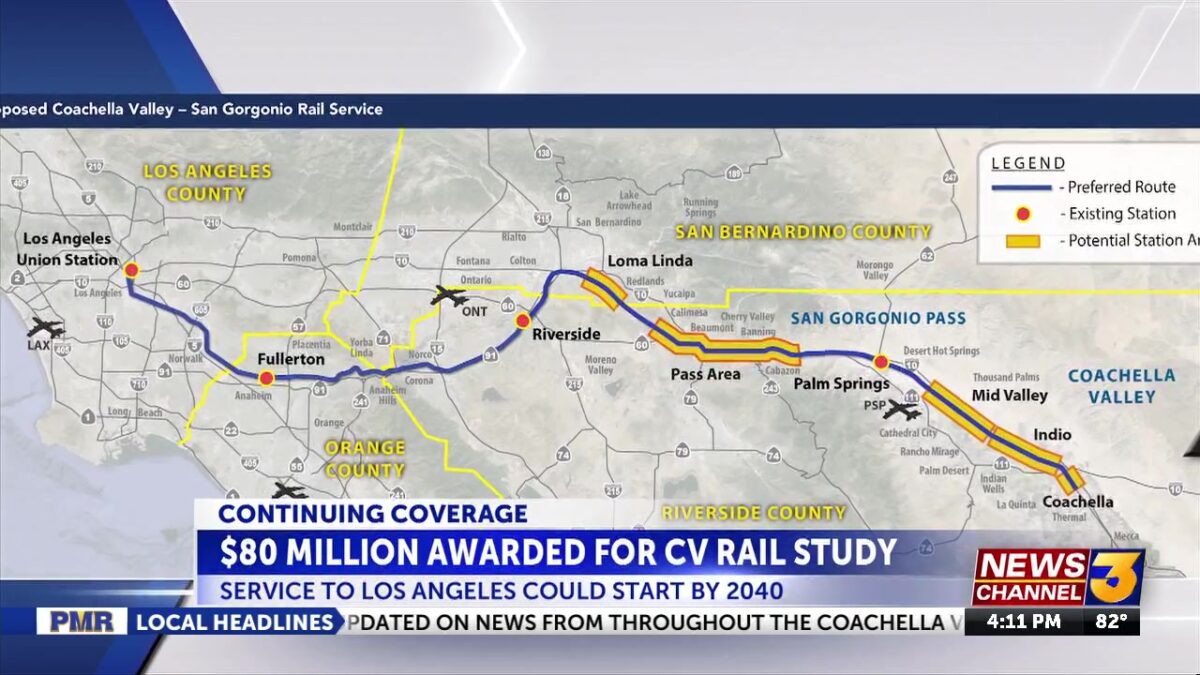 Riverside County Transportation Commission awards $80M for CV Rail Project study
