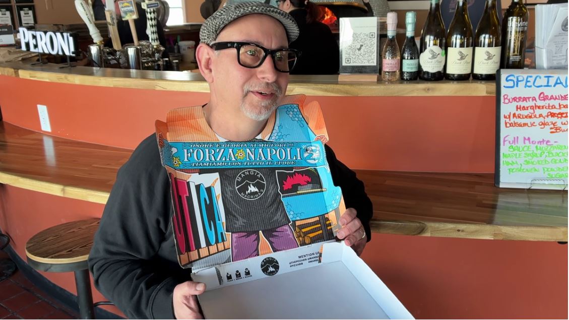The business recently partnered with an Australian company to design a custom pizza box called the Pizza Bib