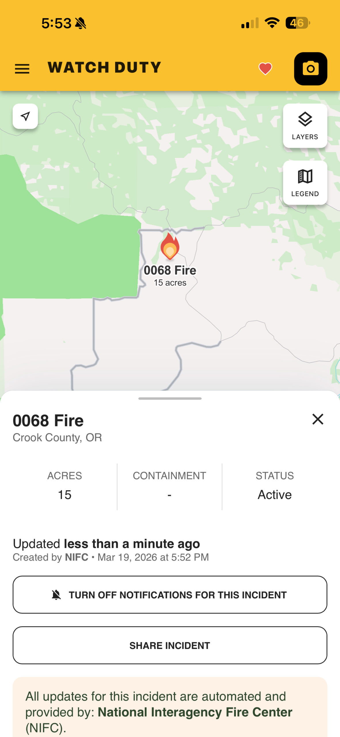 UPDATE: 9 acre fire in Crook County