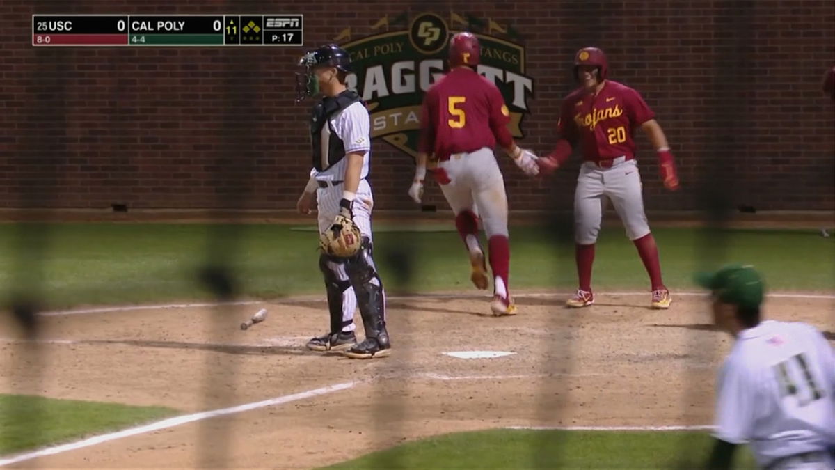 Cal Poly avoids being no-hit but fall in 11 innings to #25 USC