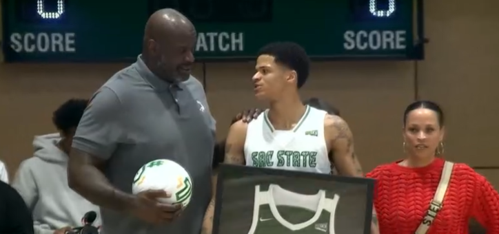 Sacramento State's campus was buzzing with excitement as Hall of Famer Shaquille O'Neal attended the Hornets' senior night to support his son