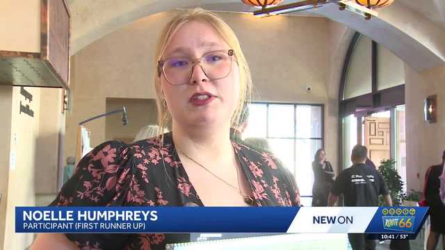 The students showcased poems from several famous artists