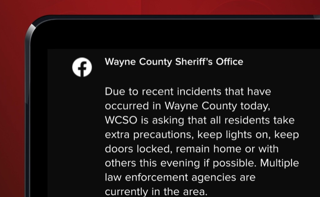 Due to a suspect remaining at large