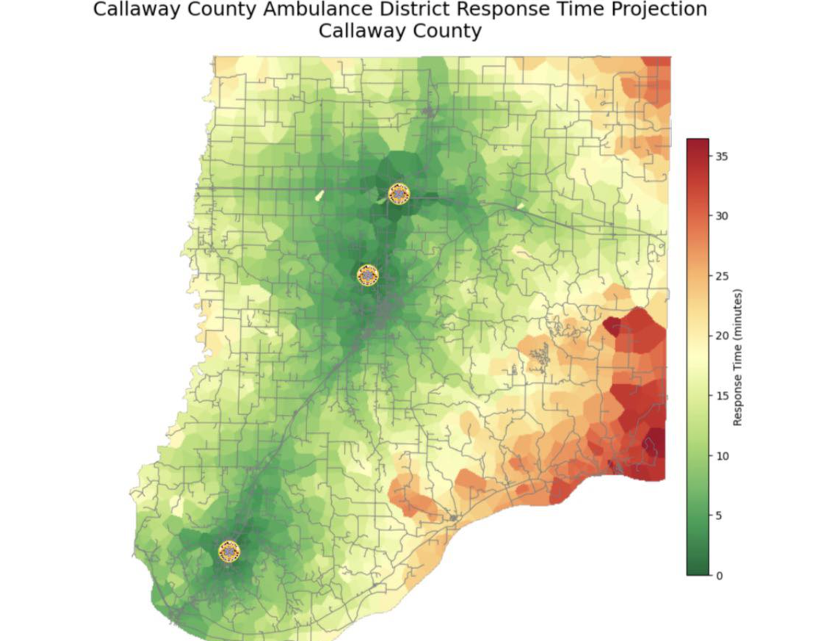 New data shows eastern Callaway County experiences longer EMS response times than rest of county