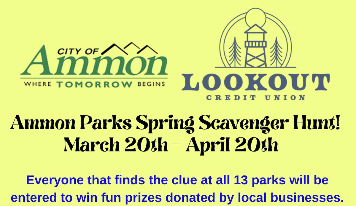 The City of Ammon hosting a Spring Scavenger Hunt in local parks
