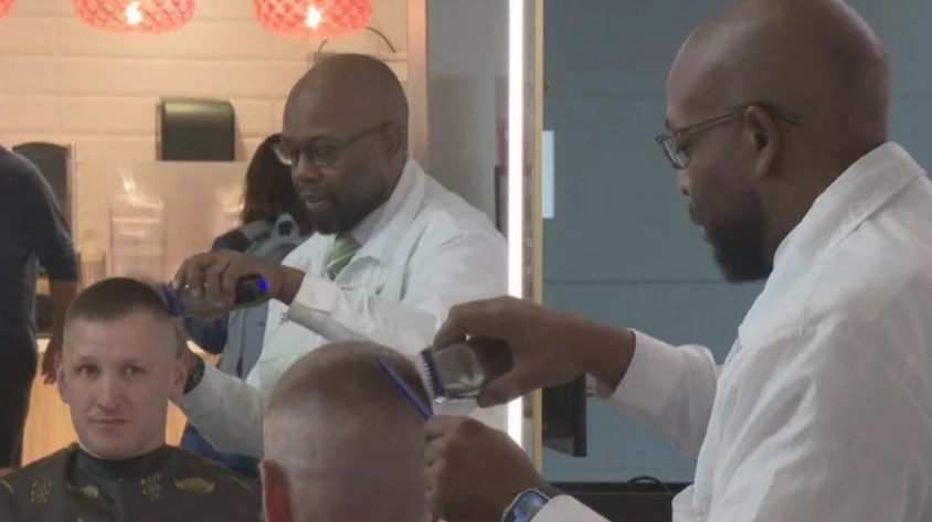 Vida Humphries owns A Shaving Grace Hairport at Denver International Airport.