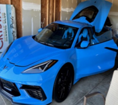 This 2023 Chevrolet Corvette Stingray was seized in a December search.