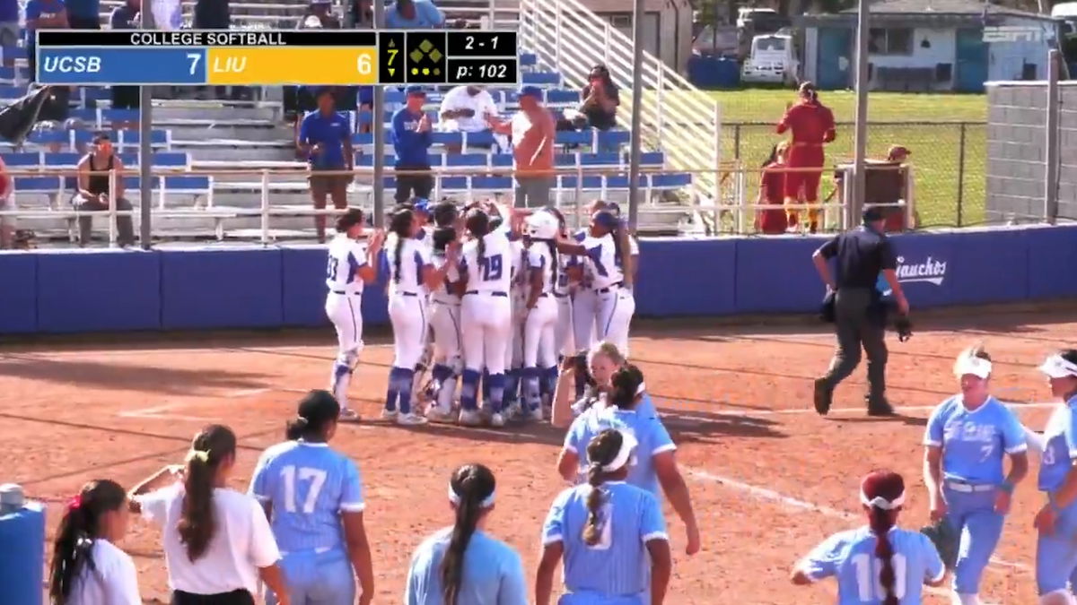 UCSB Softball wins two thrillers including a walk-off home run from Waddell