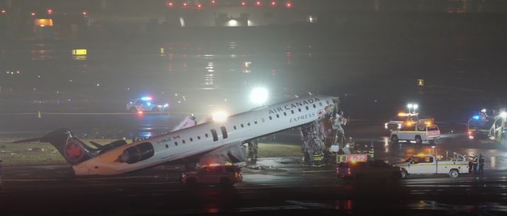 Passengers on board the flight from Montreal arriving at LaGuardia described the terrifying moments when their plane collided with a fire truck.