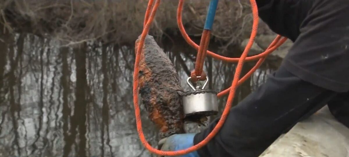 A magnet fisherman from Cape Cod recently discovered a derringer pistol in a case in a Bridgewater