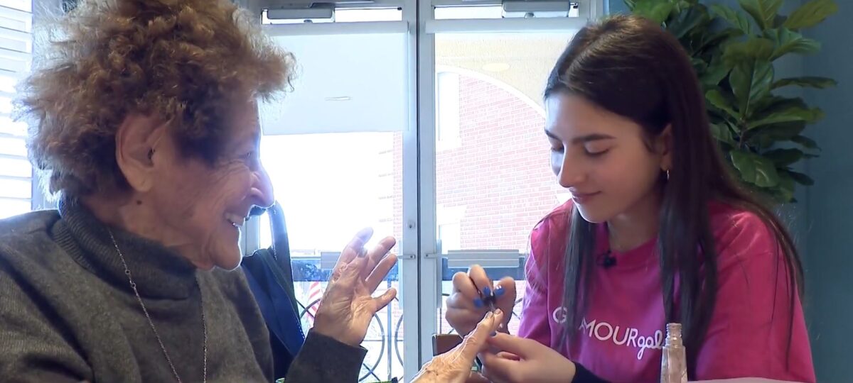 Glamour Gals is a non-profit with 150 chapters nationwide and is on a mission to help seniors look and feel more beautiful. The J.F.K. High School chapter in Bellmore stops by the Bristol Assisted Living home in East Meadow once per month.