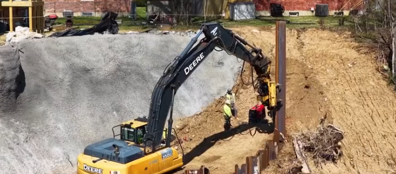 Construction crews have been working nonstop to secure the cliff