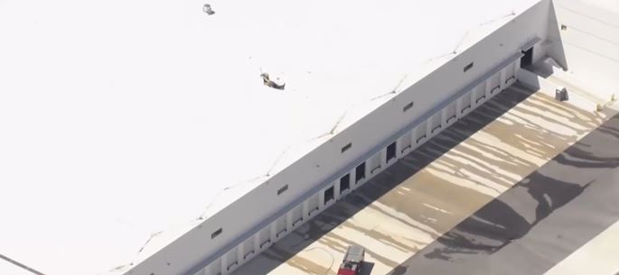 Fatalities were reported after a small helicopter crashed into the roof of a vacant warehouse in Boynton Beach on Monday