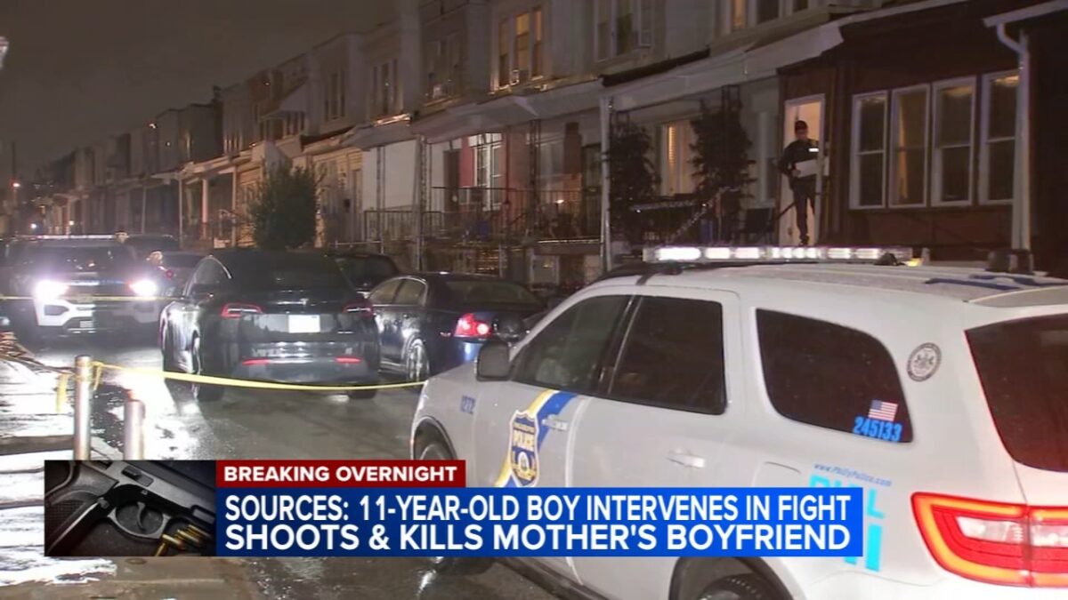 Philadelphia police say an 11-year-old boy fatally shot his mother's boyfriend during an altercation between the couple.
