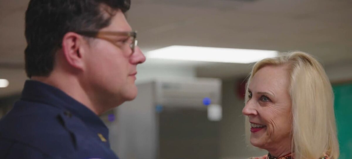 Gill volunteers at fire stations across Atlanta throughout the year