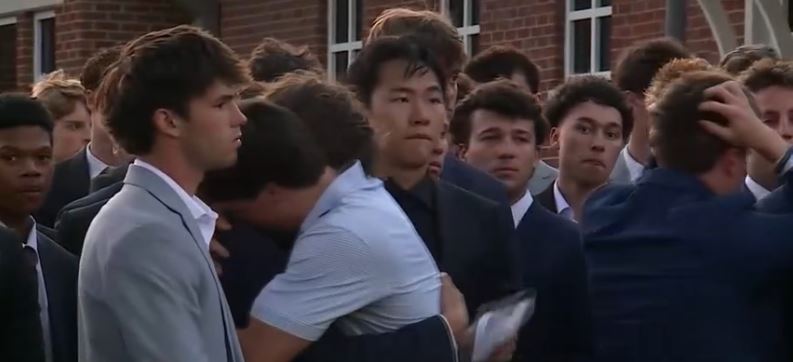 Friends and fraternity brothers of Jimmy Gracey gathered in Tuscaloosa on Monday for a memorial Mass to honor and pray for the University of Alabama student whose body was found at sea near Barcelona last week.