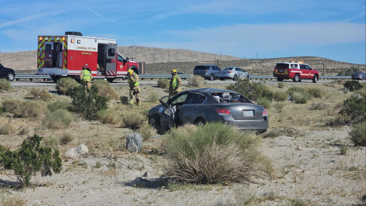 No injuries reported after a rollover crash on I-10 near Date Palm