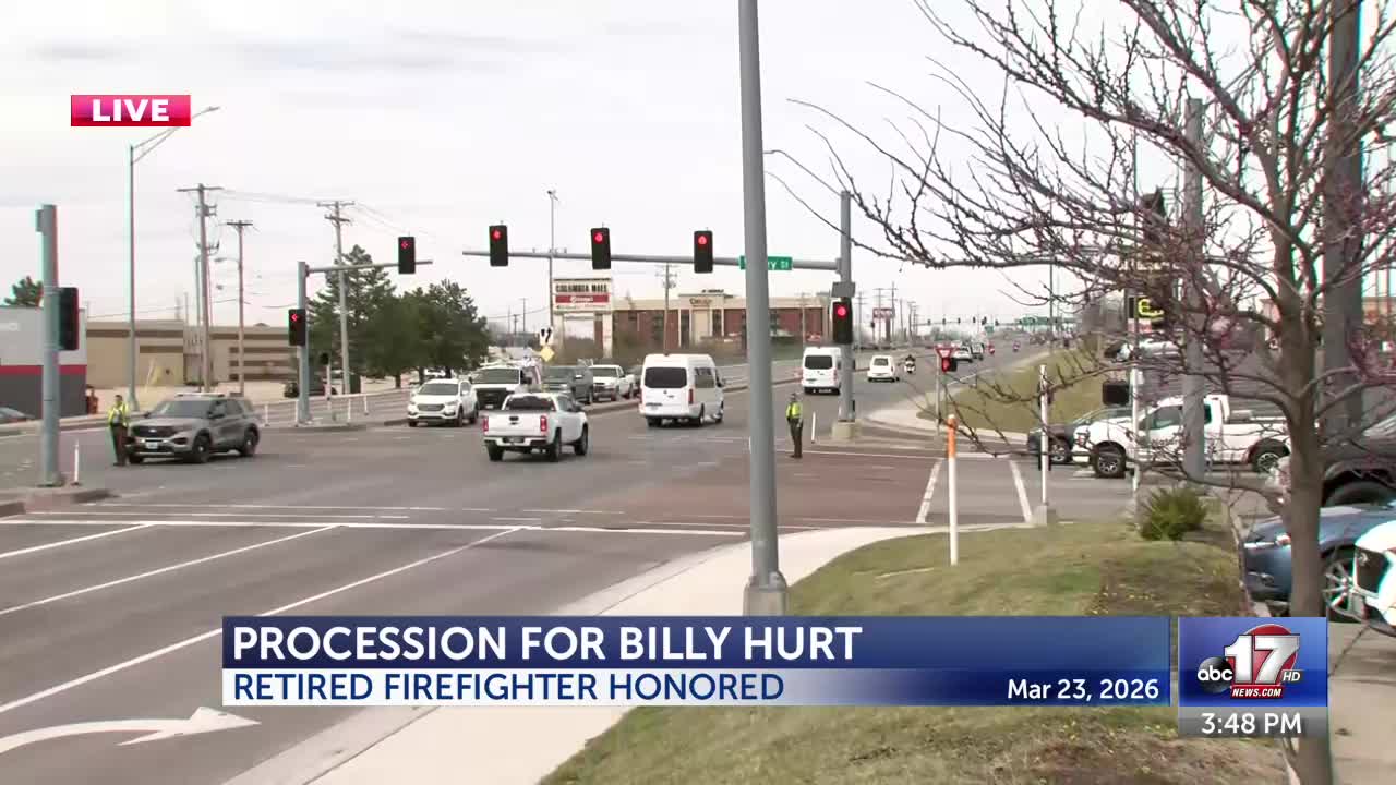 Funeral procession for former Mid-Missouri firefighter Billy Hurt