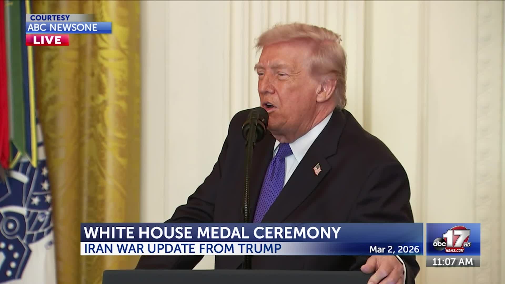 WATCH: President Trump gives update on Iran strikes from White House