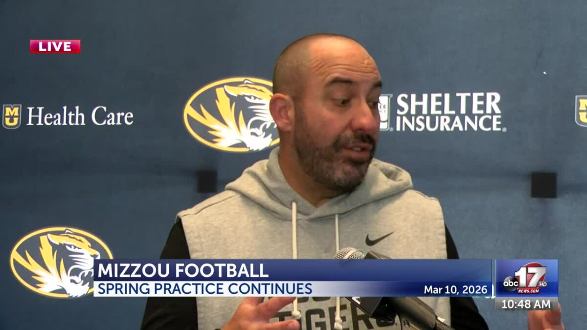 WATCH: Mizzou football spring practice continues