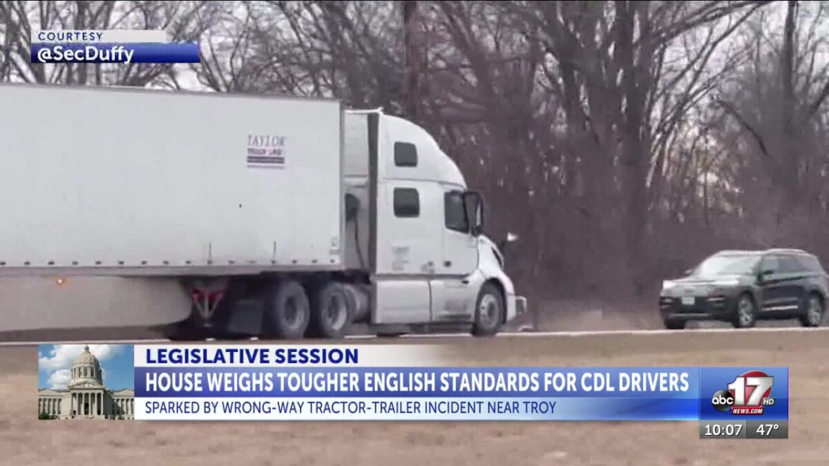 Missouri House weighs tougher English-proficiency standards for CDL drivers after wrong-way tractor-trailer incident