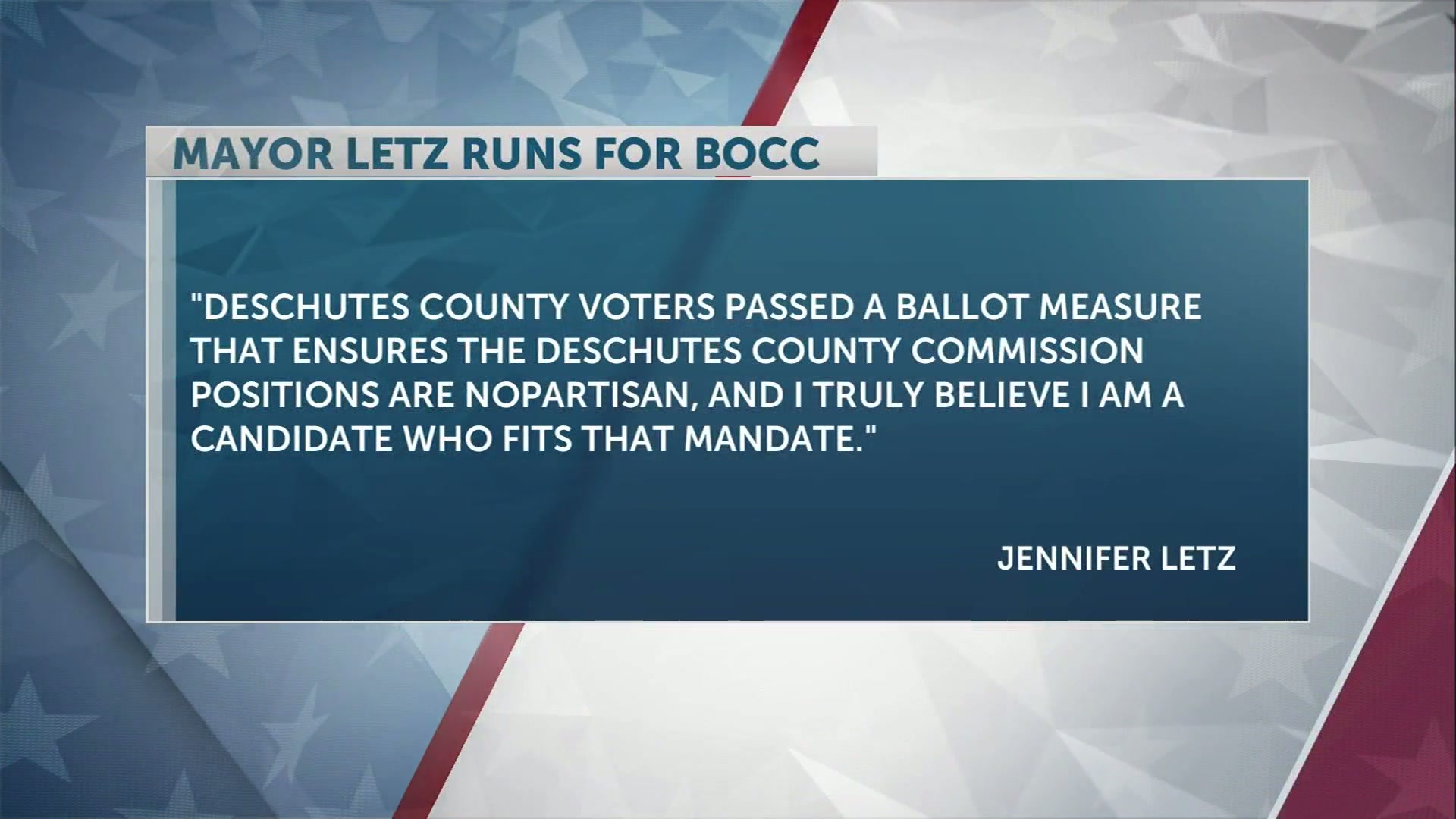 Sisters Mayor Jennifer Letz announces bid for Board of County Commissioners