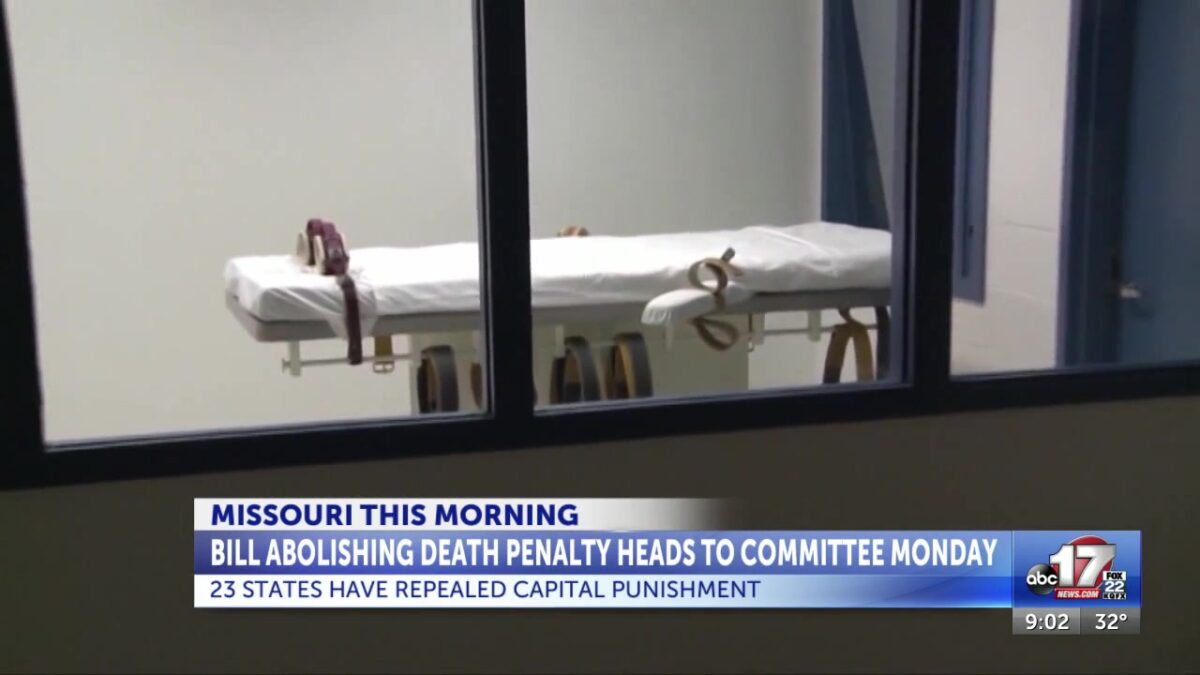 House Committee to hear bill abolishing death penalty in Missouri