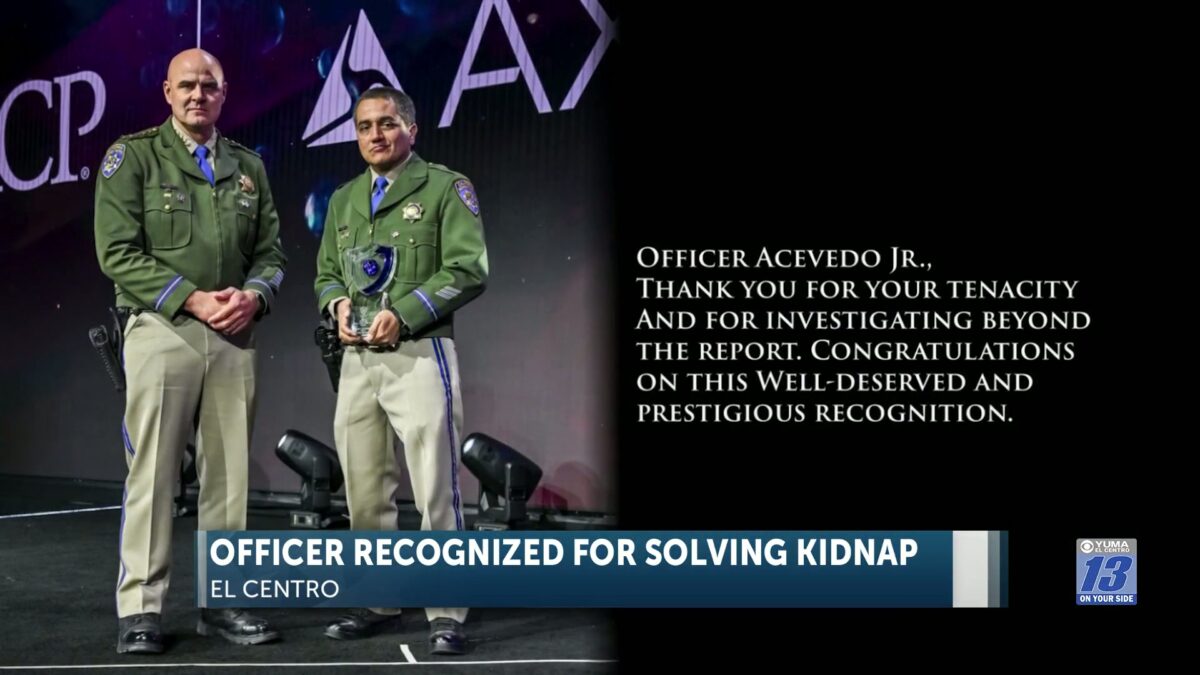 CHP officer in El Centro recognized at IACP Conference in Denver
