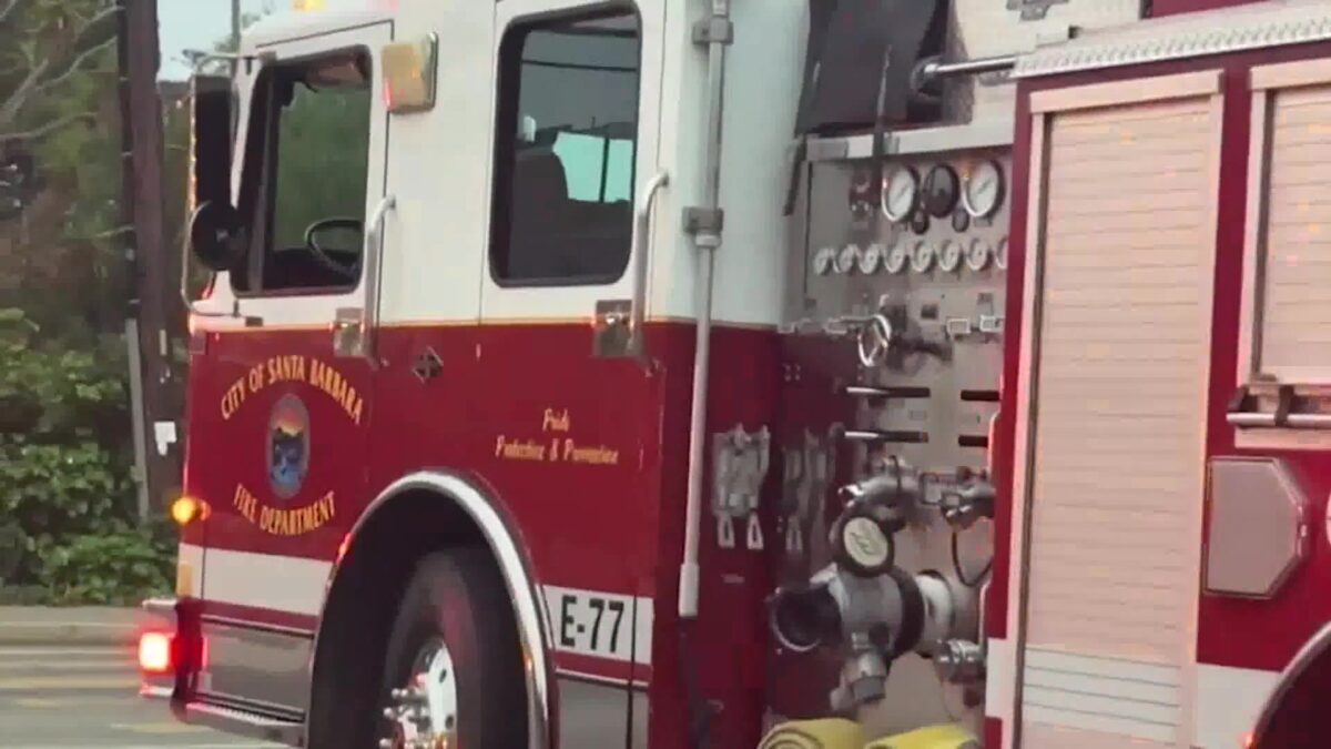 Fire crews tackle house fire in Santa Barbara