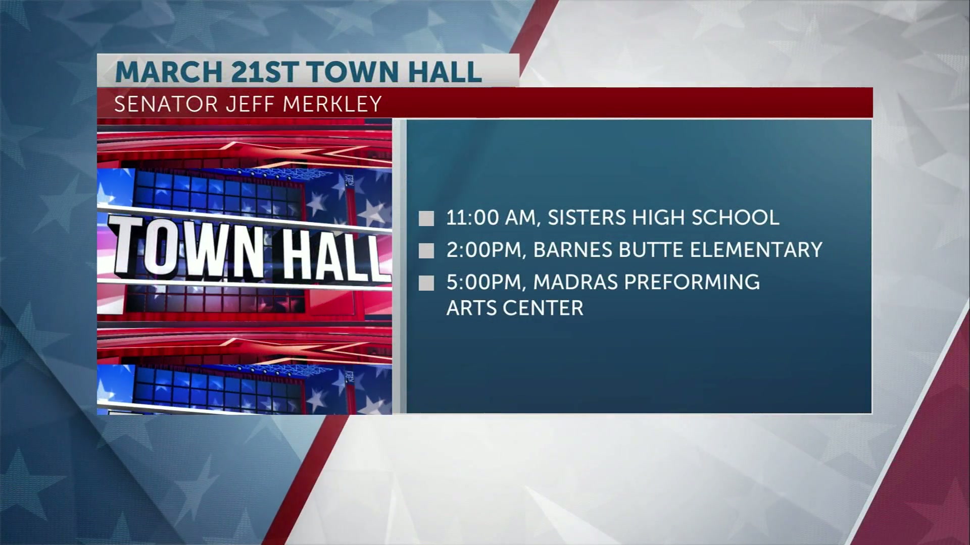 Senator Jeff Merkley plans upcoming Sisters