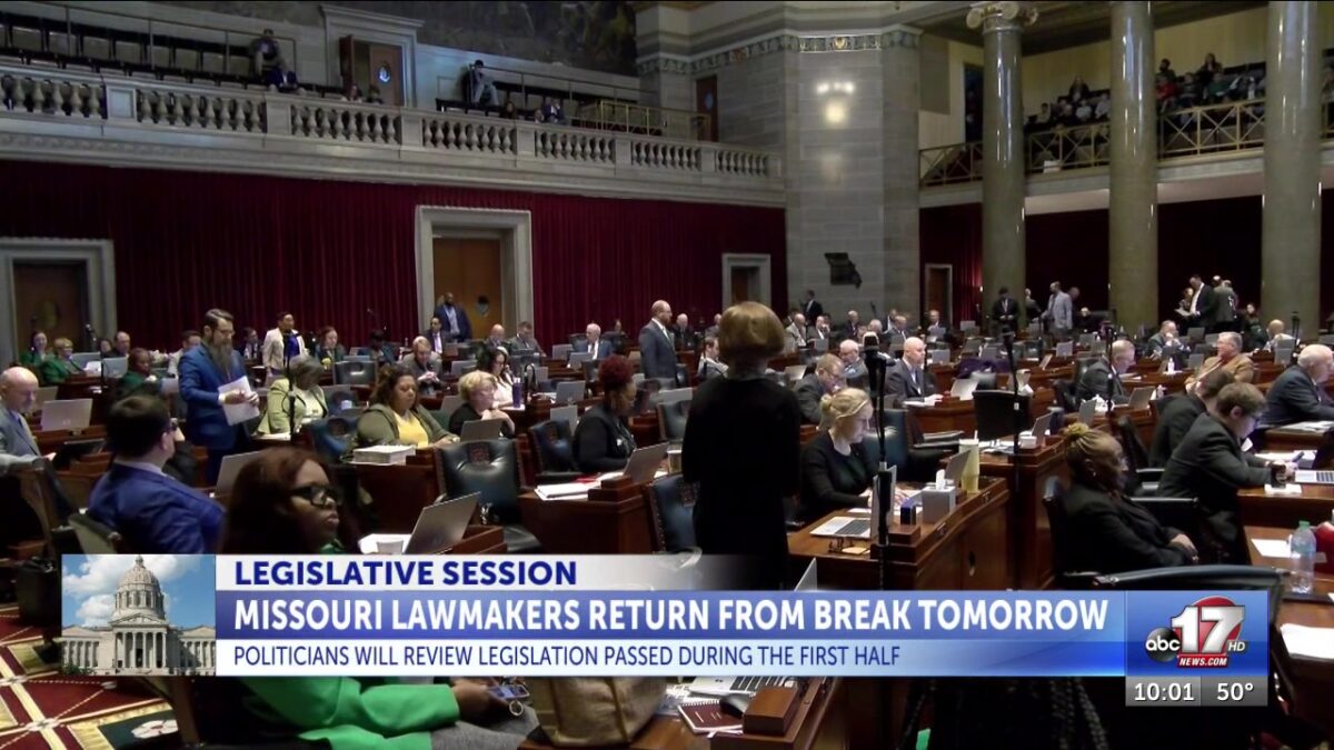 Missouri lawmakers to debate a number of bills when session resumes Monday after a week long break