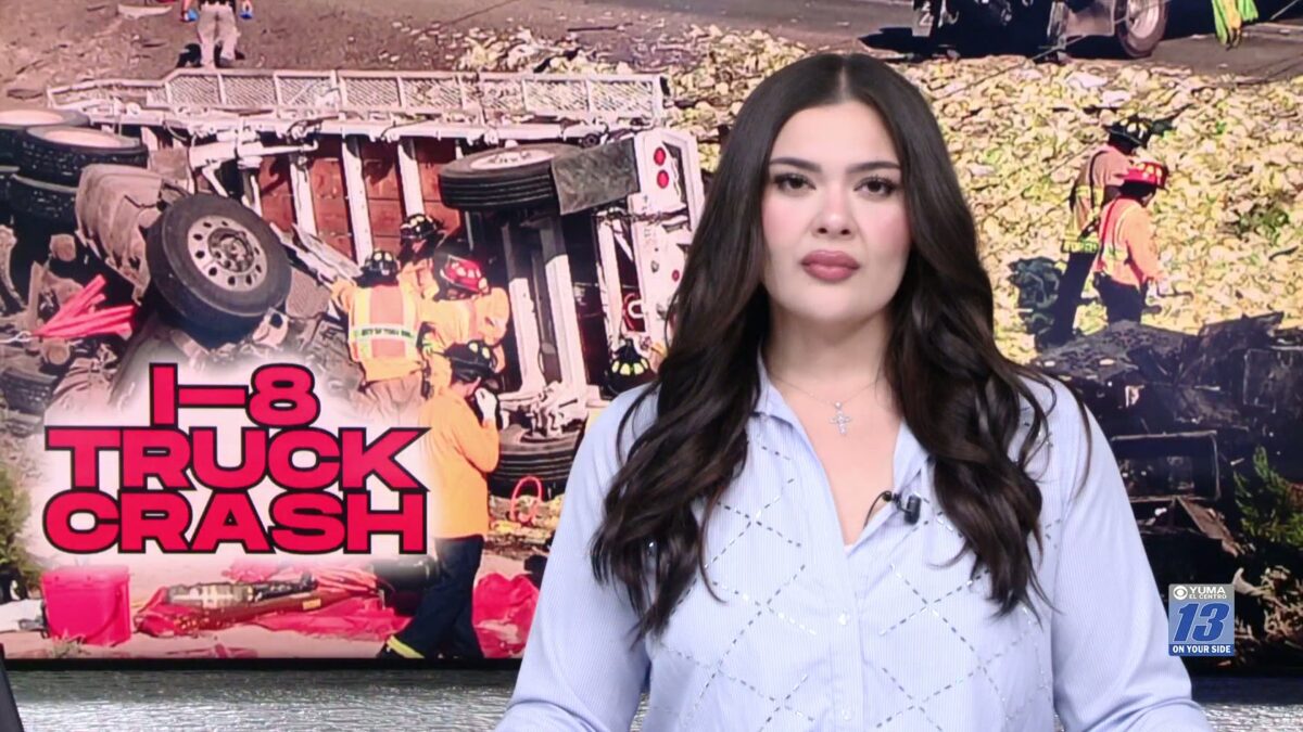 YFD and AZDPS on scene of crash on Interstate 8 near Avenue 3E exit