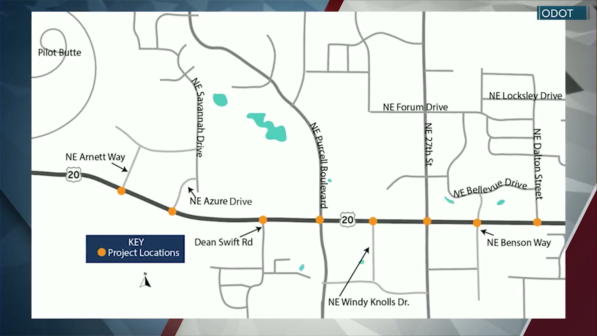 Traffic alert: Nighttime lane