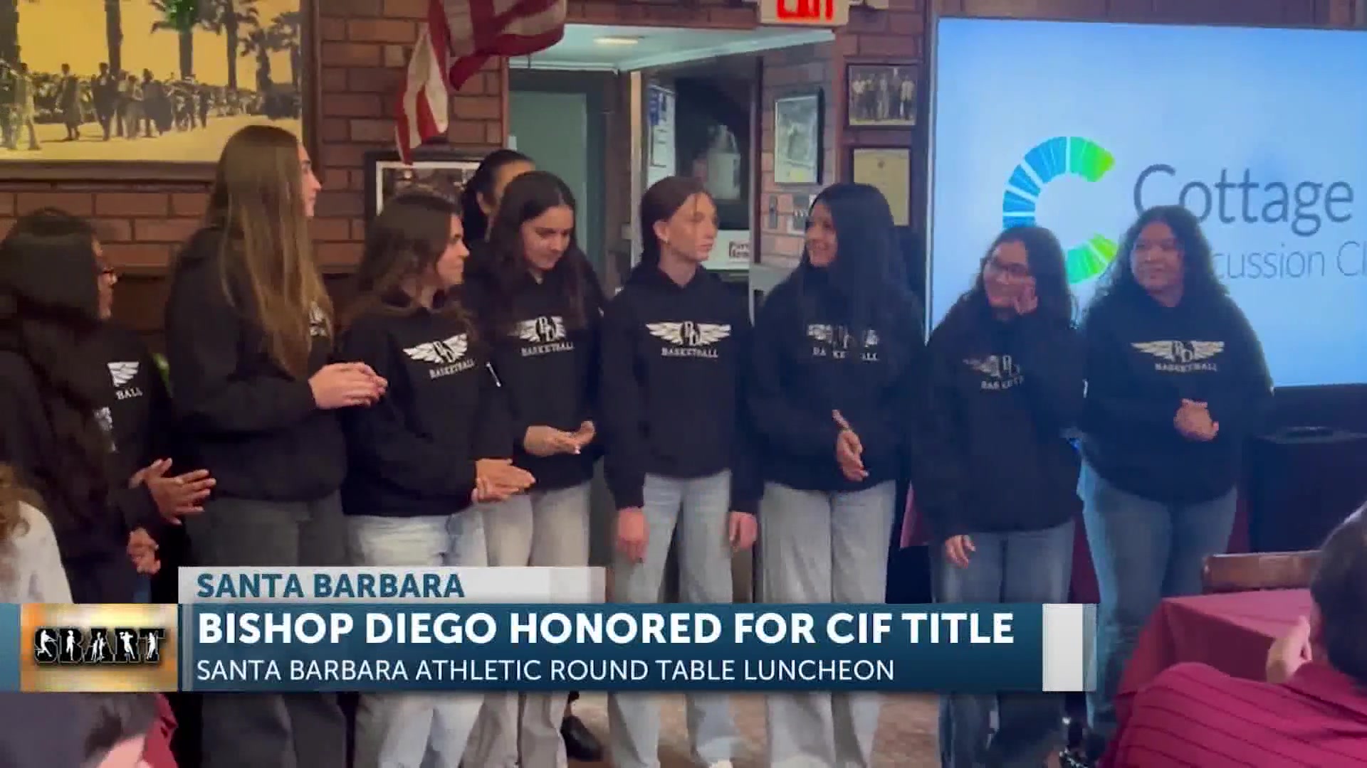 Bishop Diego girls basketball honored at SB Athletic Round Table luncheon
