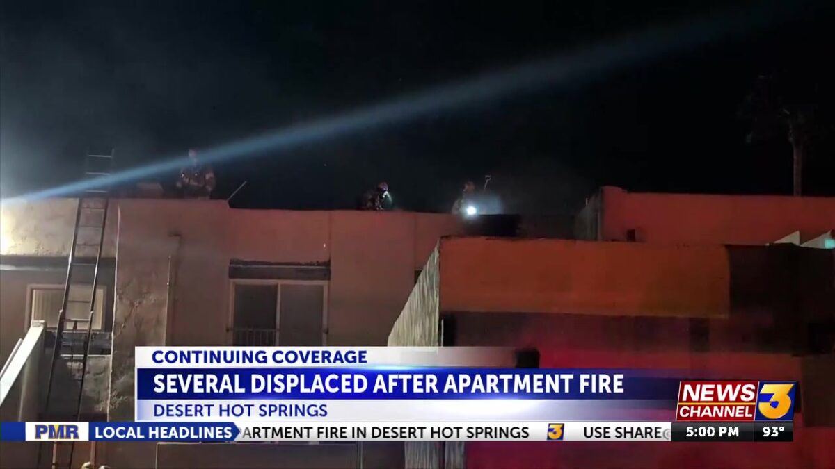 Several residents displaced after apartment fire in Desert Hot Springs