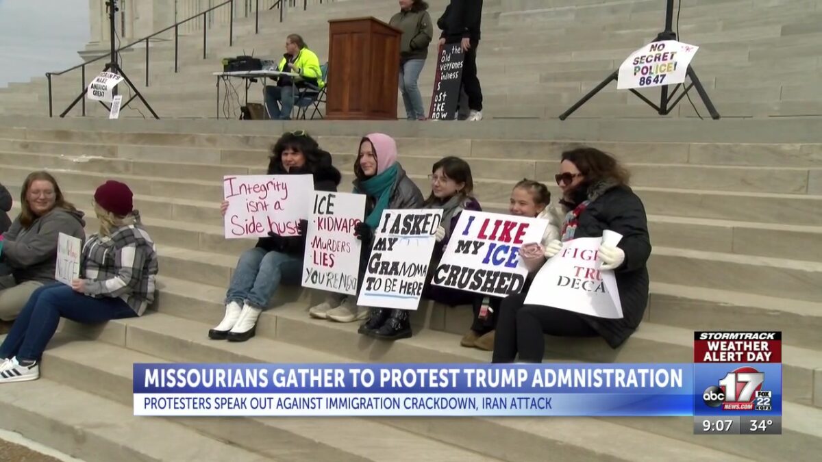 Protesters gather in Jefferson City Sunday